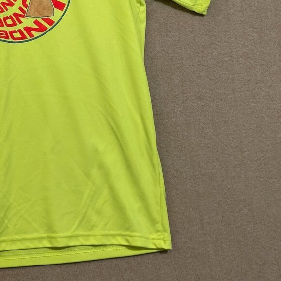 Under Armour Shirt Boy's Large Bright Yellow Heat Gear Graphic Short Sleeves - Picture 4 of 12